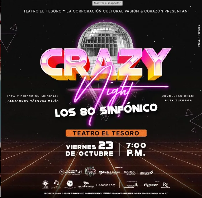 Crazy Night: 80 Sinfónico en Colombia: boletas 2026