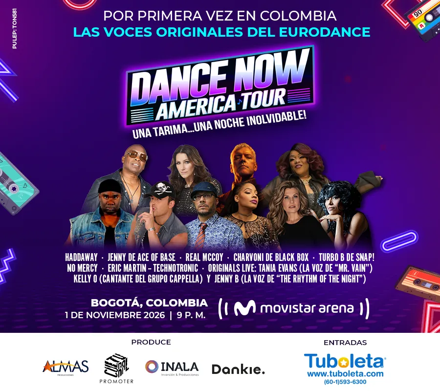 Dance Now | America Tour en Bogotá: 1 de noviembre y boletas 2026