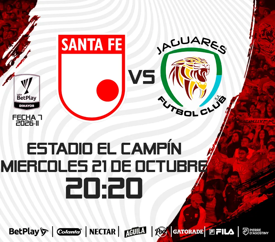 Santa Fe Vs Jaguares 2026-2 en Bogotá: boletas 2026