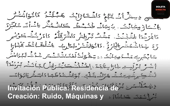 Invitación Pública: Residencia de Creación: Ruido, Máquinas y Código Lab Piso 8 en Bogotá: 19 de octubre y boletas 2026