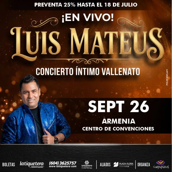 Concierto intimo Vallenato con Luis Mateus