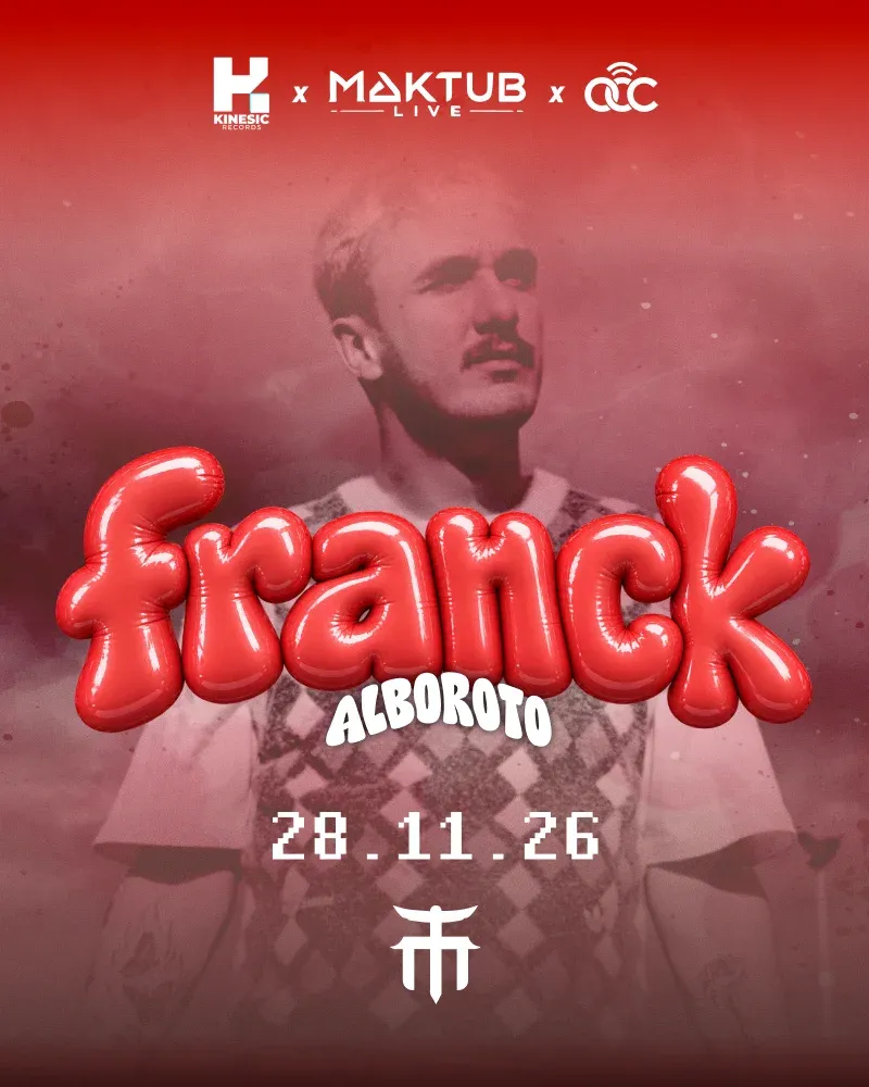 ALBOROTO 001 - Franck- Maktub x Orientes Crowd X Kinesic - Medellín (Nov 28) en Medellín: 29 de noviembre y boletas 2026