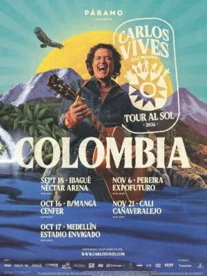 Carlos Vives, tour al sol 2026 -Pereira foto 2