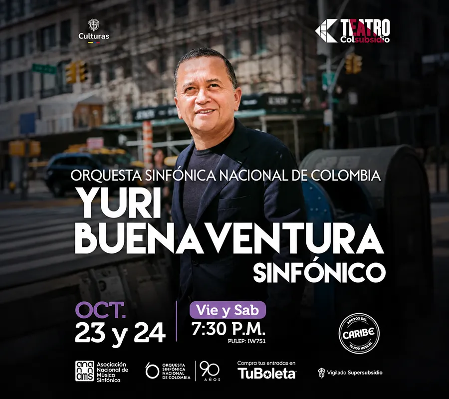Yuri Buenaventura Sinfónico en Medellín: boletas 2026