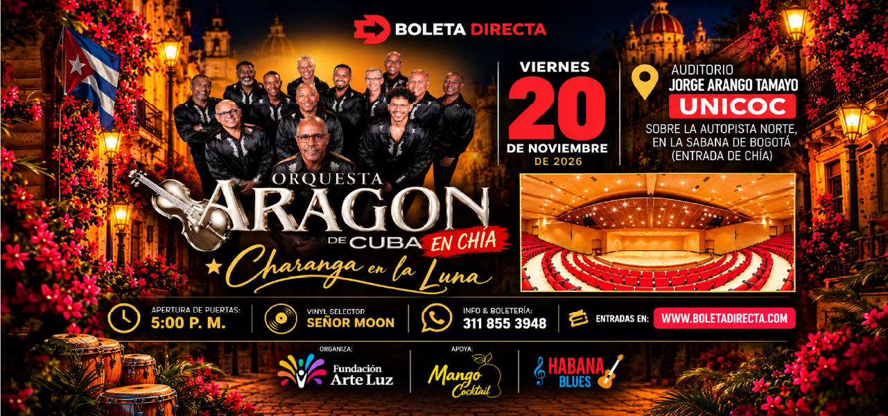 Orquesta Aragón de Cuba en Concierto en Chía